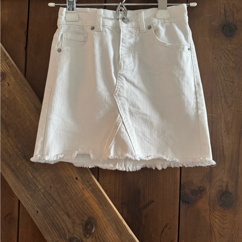 4/$12 Cat & Jack White Frayed Jean Skirt